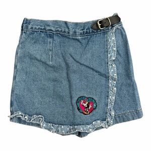 Vintage Mickey & Co. Minnie Heart Denim Skirt Girls Size 6X